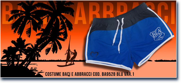 Baci e Abbracci cod. BA9528 Blu var.1. Prezzo al pubblico  20,20.