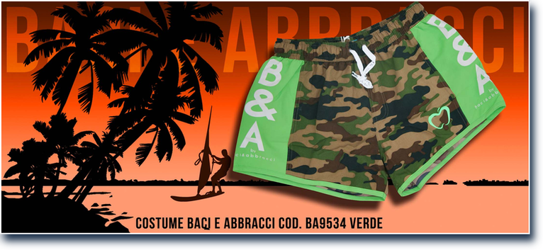 Baci e Abbracci cod. BA9534 Verde. Prezzo al pubblico  22,95.