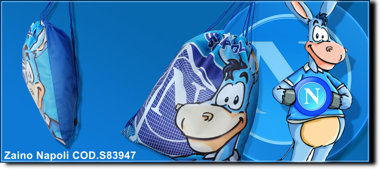 SSC Napoli cod. S83947 zaino sacca. Prezzo al pubblico  12,90. 