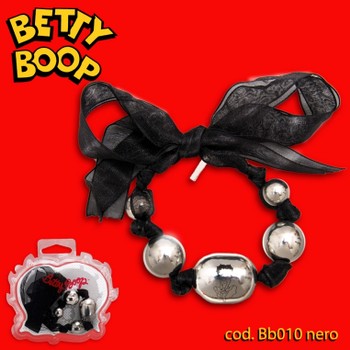 Betty Boop bracciale cod. BB010 nero. Prezzo al pubblico € 14,80