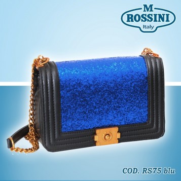 Borsetta ragazza, Rossini cod. RS75 blu. Prezzo al pubblico € 15,00
