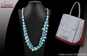 Collana CORANI cod. LG2548 toni in azzurro. Prezzo al pubblico € 28,50