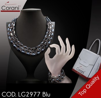 Collana CORANI cod. LG2977 blu. Prezzo al pubblico per set completo € 36.50