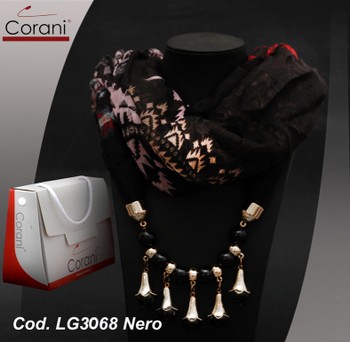 Corani foulard - cod. LG3068 NERO. Prezzo al pubblico € 19,50