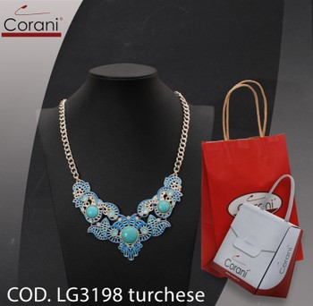 Collana CORANI cod. LG3198 turchese. Prezzo al pubblico 19,50