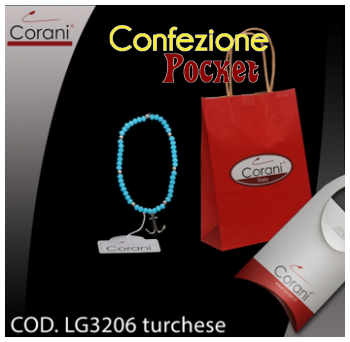 Corani cod. LG3206 turchese. Prezzo al pubblico per singolo pezzo € 6,00