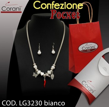 Collana CORANI cod. LG3230 bianco. Prezzo al pubblico € 11,00