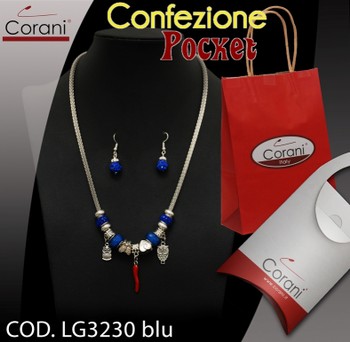 Collana CORANI cod. LG3230 blu. Prezzo al pubblico € 11,00