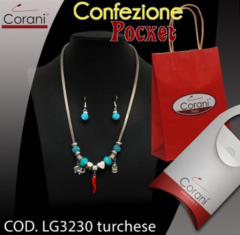 Collana CORANI cod. LG3230 turchese. Prezzo al pubblico € 11,00