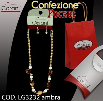 Collana CORANI cod. LG3232 ambra. Prezzo al pubblico € 11,00