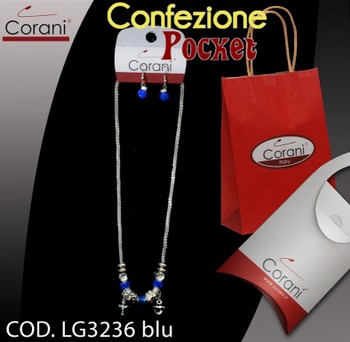 Collana CORANI cod. LG3236 blu. Prezzo al pubblico € 11,00