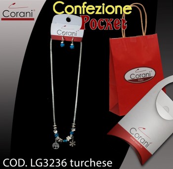 Collana CORANI cod. LG3236 turchese. Prezzo al pubblico € 11,00