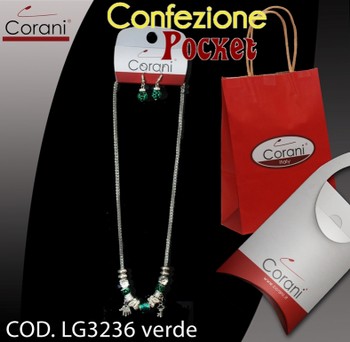 Collana CORANI cod. LG3236 verde. Prezzo al pubblico € 11,00