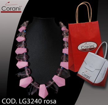 Collana CORANI cod. LG3240 rosa. Prezzo al pubblico 19,50