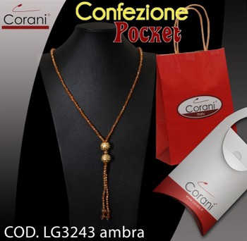 Collana CORANI cod. LG3243 ambra. Prezzo al pubblico € 11,00