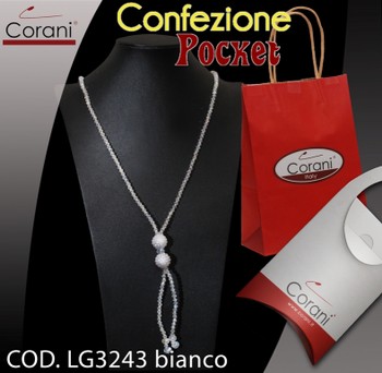 Collana CORANI cod. LG3243 bianco. Prezzo al pubblico € 11,00