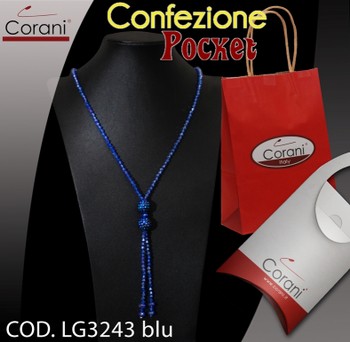 Collana CORANI cod. LG3243 blu. Prezzo al pubblico € 11,00