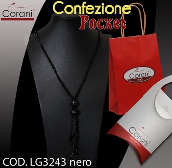 Collana CORANI cod. LG3243 nero. Prezzo al pubblico € 11,00