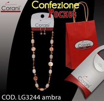 Collana CORANI cod. LG3244 ambra. Prezzo al pubblico € 11,00