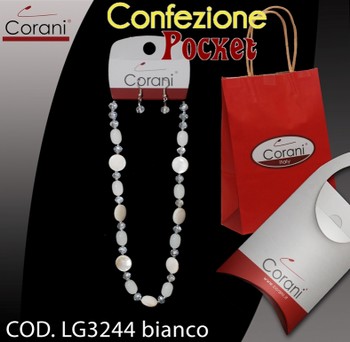 Collana CORANI cod. LG3244 bianco. Prezzo al pubblico € 11,00