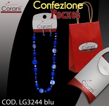 Collana CORANI cod. LG3244 blu. Prezzo al pubblico € 11,00