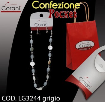 Collana CORANI cod. LG3244 grigio. Prezzo al pubblico € 11,00