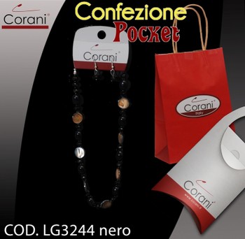 Collana CORANI cod. LG3244 nero. Prezzo al pubblico € 11,00