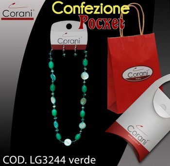 Collana CORANI cod. LG3244 verde. Prezzo al pubblico € 11,00