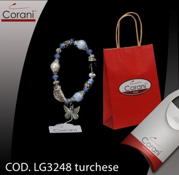 Corani cod. LG3248 turchese. Prezzo al pubblico per singolo pezzo € 6,00