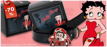 Betty Boop cintura cod. BP010 NERA AUTO ROSSA. Prezzo al pubblico € 19,50