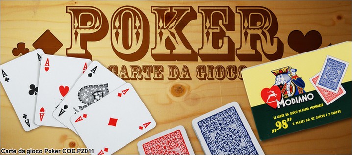 Poker N98 Modiano, carte cod. PZ011. Prezzo al pubblico  12,60.