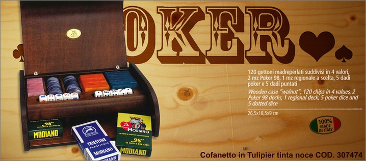 Cofanetto Set Poker Texas hold'em. Cod. 307474. Prezzo al pubblico  143,00