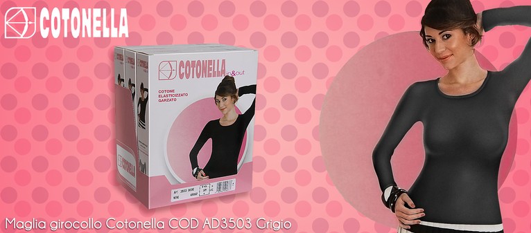 Cotonella - cod. AD3503 grigio. Prezzo al pubblico per maglia  11,60.