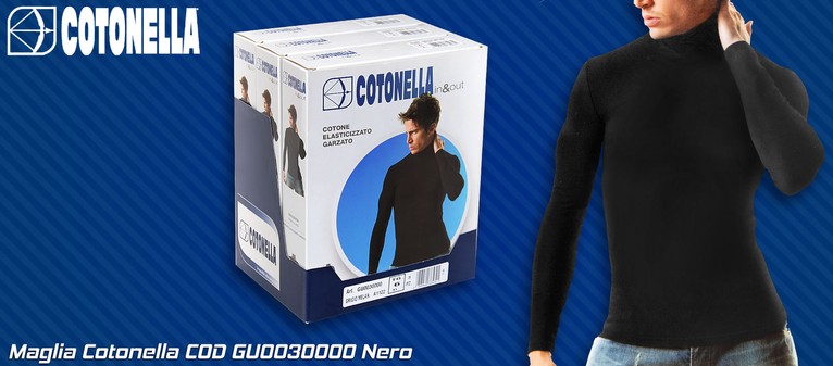 Cotonella maglia uomo - cod. GU0030000 nero. Prezzo al pubblico per maglia  14,55.