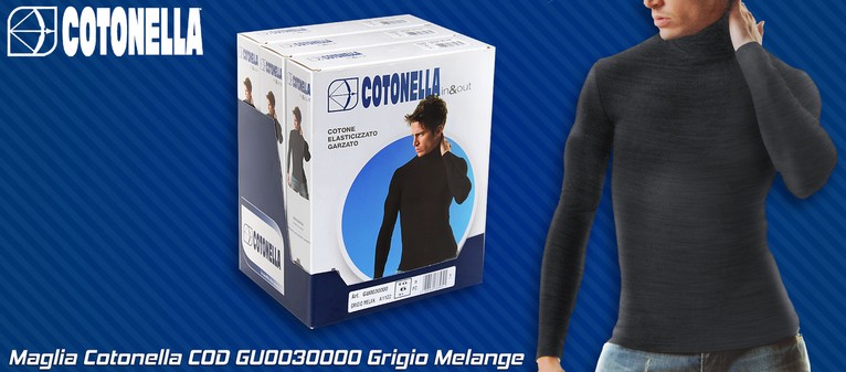 Cotonella maglia uomo - cod. GU0030000 grigio melange. Prezzo al pubblico per maglia  14,55.