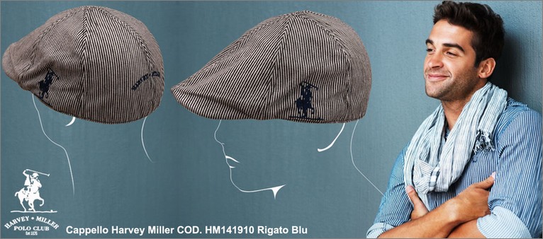 Harvey Miller cappello cod. HM141910 rigato bleu.Prezzo al pubblico  12,30