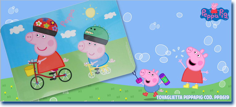 Peppa Pig cod. PP8619. Prezzo al pubblico per singola tovaglietta  3,65.