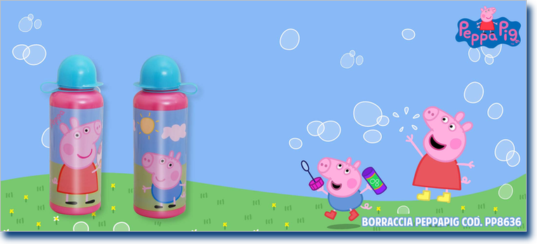 Peppa Pig cod. PP8636. Prezzo al pubblico per singola borraccia  5,95.