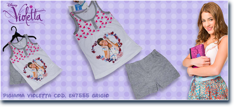Violetta cod. EN7555 Grigio. Prezzo al pubblico  15,20.