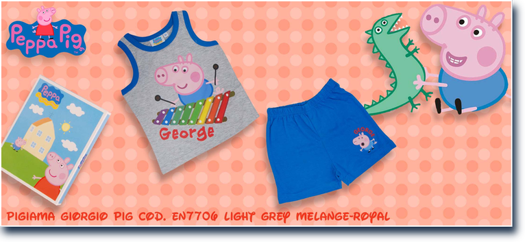 George Pig cod. EN7706 Light Grey Melange-Royal. Prezzo al pubblico  14,55.
