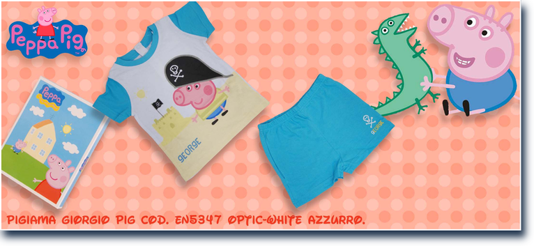 George Pig cod. EN5347 White Azzurro. Prezzo al pubblico  13,90.
