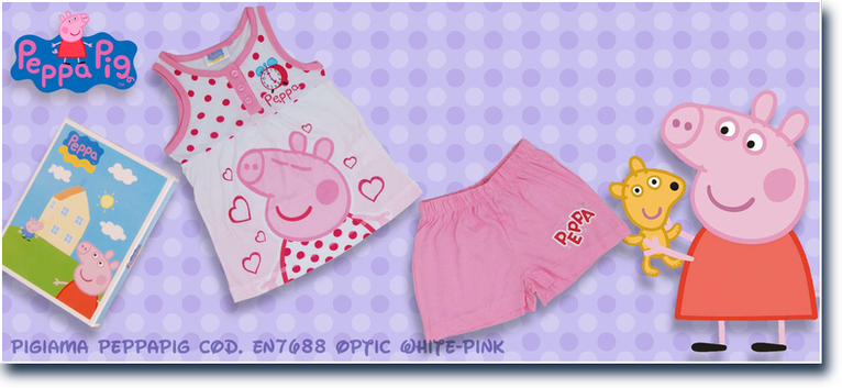 Peppa Pig cod. EN7688 Optic White Pink. Prezzo al pubblico  14,55.