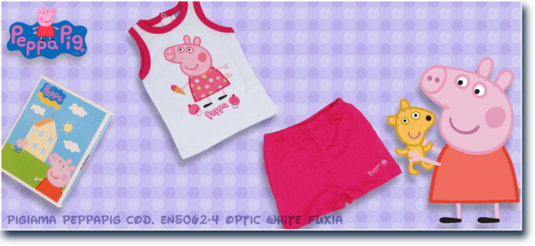 Peppa Pig cod. EN5062-4 Optic White Fuxia. Prezzo al pubblico  14,55.