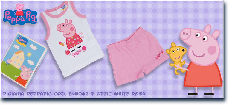 Peppa Pig cod. EN5062-4 Optic White Rosa. Prezzo al pubblico  14,55.