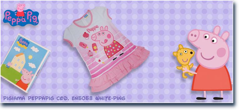 Peppa Pig cod. EN5058 White-Pink. Prezzo al pubblico  17,85.