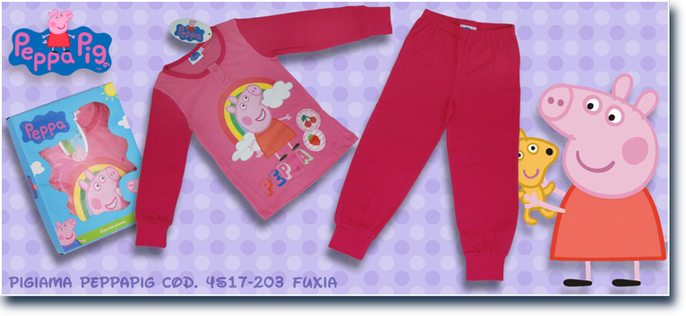 Peppa Pig cod. 4s17-203 Fuxia. Prezzo al pubblico  20,75.