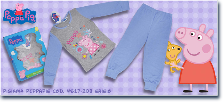 Peppa Pig cod. 4s17-203 Grigio. Prezzo al pubblico  20,75.