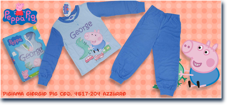 George Pig cod. 4s17-204 Azzurro. Prezzo al pubblico  20,75.