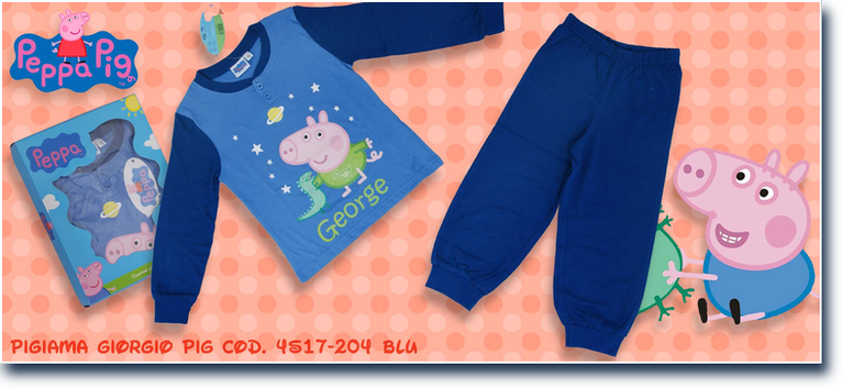 George Pig cod. 4s17-204 Blu. Prezzo al pubblico  20,75.