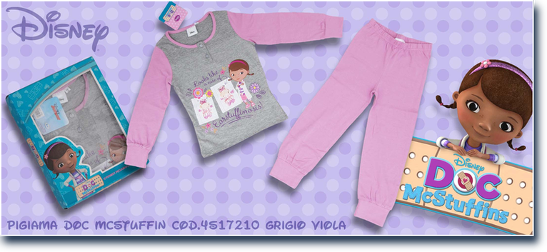 Doc McStuffins cod. 4s17-210 Grigio Viola. Prezzo al pubblico  20,75.